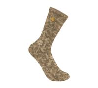 Carhartt Herren Mittelschwere Crew, Batikfärbung, 2er-Pack Socken, Malt Khaki, Large