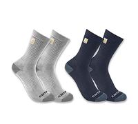 Carhartt Herren Mittelschwere Crew Logo, 2er-Pack Socken, Gemischt 2, Large