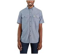 Carhartt Herren Original Fit Short Sleeve Shirt Work Utility Hemd, Denim Blue Chambray, X-Groß