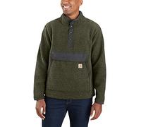 Carhartt Fleece-Pullover Relaxed Fit - Basilikum Heather (grün) - Größe XL