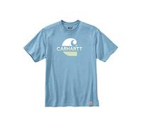 Carhartt Relaxed Fit Heavyweight C Graphic T-Shirt, weiss-blau, Größe S