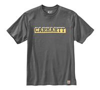 Carhartt Herren Relaxed Fit Heavyweight Short-Sleeve Logo Graphic T-Shirt, Farbe: Carbon Heather, Größe: S