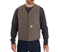Carhartt Herren Relaxed Fit Washed Duck Sherpa Gefütterte Weste Work Utility Oberbekleidung