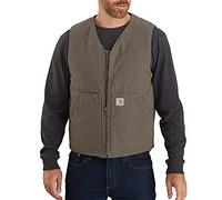 Carhartt Herren Relaxed Fit Washed Duck Sherpa Gefütterte Weste Work Utility Oberbekleidung