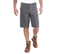 Carhartt Herren Rugged Flex® Relaxed Fit Cargo-Arbeitsshorts aus Canvas, Shadow, W31