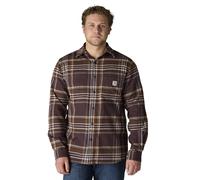Carhartt Herren Rugged Flex Relaxed Fit Midweight Flannel Langarm Plaid Shirt, Dunkles Sepia, XX-Large