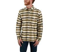 Carhartt Herren Rugged Flex Relaxed Fit Midweight Flannel Langarm Plaid Shirt, Malt, XL