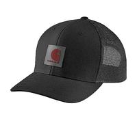 Carhartt Herren Rugged Flex Twill Mesh Back Logo Patch Cap, Schwarz, Einheitsgröße