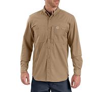 Carhartt Herren Rugged Professional Series Relaxed Fit Canvas Long Sleeve Work Shirt Button-Down-Arbeitshemd, Dunkles Khaki, XX-Large Hoch