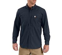 Carhartt Herren Rugged Professional Series Segeltuch, langärmelig, lockere Passform Button-Down-Arbeitshemd, Marineblau, XX-Large Hoch