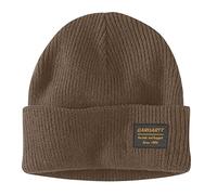 Carhartt Herren Strickmütze, robust, Patch Beanie-Mütze, Kaffee, Einheitsgröße