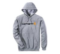 Carhartt Herren Hoodie Signature Logo – Grau meliert, mittelschwer – XS