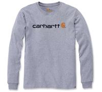 Carhartt CORE LOGO T-SHIRT L/S Heather Grey - Größe: XL