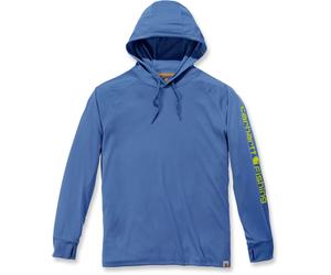 Carhartt Herren T-Shirt Fishing Hooded T-Shirt L/S Inf. Blue Heather-XS
