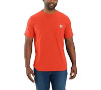 Carhartt Herren T-Shirt Force Flex Pocket, Cherry Tomato, Größe: S