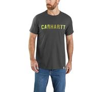 Carhartt Force Relaxed Fit Midweight Short-Sleeve Logo Graphic T-Shirt, grau-weiss, Größe 2XL für Männer