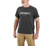 Carhartt Force Relaxed Fit Midweight Short-Sleeve Logo Graphic T-Shirt, grau-weiss, Größe L für Männer