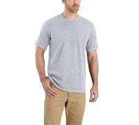carhartt® Herren T-Shirt K87 POCKET S/S T-SHIRT, heather grey, Größe S (Arbeitshemd & Arbeitsshirt)