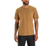 Carhartt Herren-T-Shirt, lockere Passform, leicht, kurzärmelig, gefärbte Tasche, Braun (Carhartt Brown), L