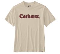 Carhartt T-Shirt Logo Graphic Herren, lockere Passform – Hafermilch Größe L