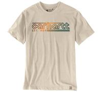 Carhartt Men's S/S Logo Graphic T-Shirt Oat Milk L