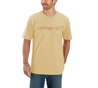 Carhartt, Herren-T-Shirt, lockere Passform, schwer, kurzärmelig, Logo-Grafik, Beach Heather, XS