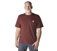 Carhartt Herren-T-Shirt, lockere Passform, schwer, kurzärmelig, Tasche (auch erhältlich in Big & Tall), Dark Spice Red, Mittel