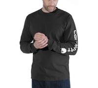 carhartt® Herren T-Shirt SLEEVE LOGO T-SHIRT L/S, schwarz, Größe M (Arbeitshemd & Arbeitsshirt)