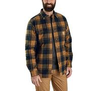 Carhartt - Flannel Sherpa-Lined Shirt Jacket - Freizeitjacke, Gr. XXL, braun (CarharttBrown)