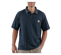 Carhartt, Herren, Weites, mittelschweres, kurzärmliges Polohemd mit Tasche, Marineblau, M