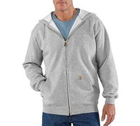 Carhartt, Herren, Weites, mittelschweres Sweatshirt mit durchgehendem Reißverschluss, Grau meliert, XS