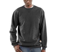Carhartt Herren Sweatshirt MIDWEIGHT CREWNECK K124 – mittelschwer, Rundhals, Anthrazit meliert, XS