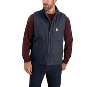 Carhartt Herren Weste mit lockerer Passform, Washed Duck mit Sherpa-Futter und Stehkragen Work Utility Oberbekleidung, Marineblau, XL