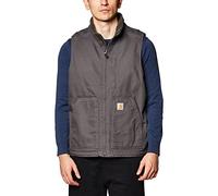 Carhartt Herren Weste mit Sherpa-Futter und Stehkragen Arbeits-Utility-Oberbekleidung, Kiesfarben, XXXXL
