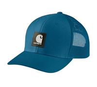 Carhartt Herrenkappe, robuster, flexibler Köper, Netzrückseite, Logo-Aufnäher, Deep Lagoon, Einheitsgröße