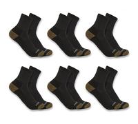 Carhartt Herrensocken, mittelschwer, 6er-Pack, Schwarz, Größe L (6er-Pack)