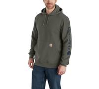 Carhartt Mittelschweres Sweatshirt mit Logo-Ärmeln und grafischem Design, lockerer Passform Dusty Olive XL