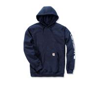 Carhartt MIDWEIGHT SLEEVE LOGO HOODED SWEATSHIRT NEW NAVY XL