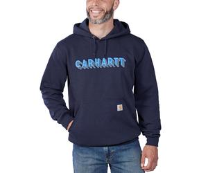 Carhartt Hoodie Rain Defender Logo Graphic Sweatshirt 105944 - Größe XL - Farbe new navy