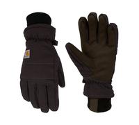 Carhartt Herren Isolierter Enten-/Kunstleder-Strickhandschuh Handschuhe für kaltes Wetter, Schwarz, L