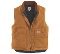 Carhartt Relaxed Fit Firm Duck Insulated Rib Collar Weste, braun, Größe M für Männer