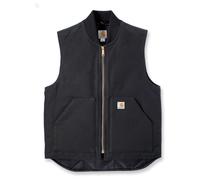 Carhartt Relaxed Fit Firm Duck Insulated Rib Collar Weste, schwarz, Größe XL für Männer