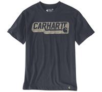 Carhartt Irvine Relaxed Camo Logo T-Shirt 107772 - Größe S - Farbe Navy