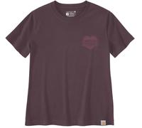Carhartt Irvine Relaxed Heritage Heart Damen T-Shirt, dunkelrot, Größe L