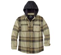 Carhartt Herren Übergangsjacke Flannel Sherpa-Lined Hooded, Farbe:Dark Brown, Größe:XL