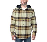 Carhartt Jacke Flannel Sherpa-Lined Shirt Jacket 105938 - Größe S - Farbe dark brown