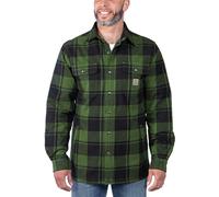 Carhartt Herren Jacke 105939 – Flanell, Sherpa-Futter, Button-Down-Kragen, Chive, Gr. M