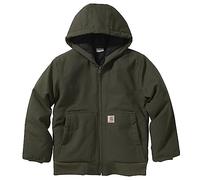 Carhartt Jungen Flannel-lined Hooded Canvas Insulated Zip-up Jacket Isolierte Jacke mit Kapuze aus Segeltuch (1er Pack)
