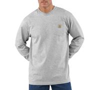 Carhartt K126 Langärmeliges Taschen-T-Shirt - Größe M - Farbe heather grey