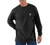 Carhartt Herren Loose Fit, schweres, langärmliges Pocket T-Shirt mit Tasche, Schwarz, XL